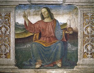 The Redeemer, Jesus Holding the Globe and Raising His Hand as a Sign of Blessing