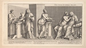 Aldobrandini Wedding (left part) by Pietro Sante Bartoli
