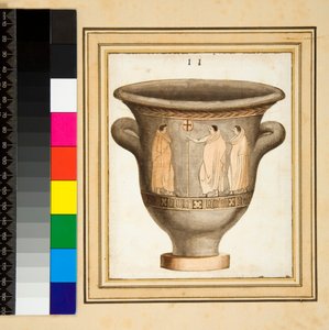 A red figured vase by Pietro Santi Bartoli