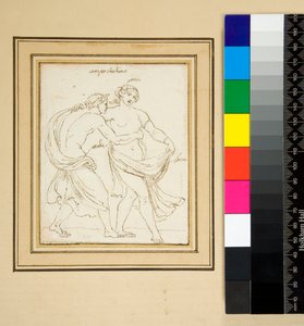 A youth seizes a woman by the body