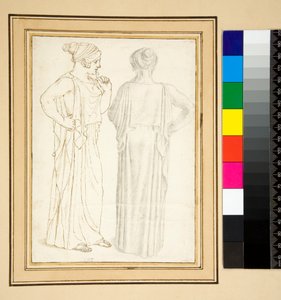 Two Views of a Bronze Statuette