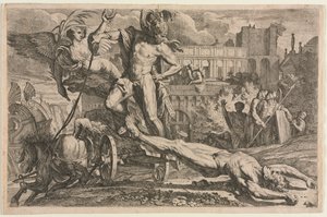 Achilles Dragging the Body of Hector by Pietro Testa