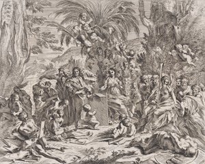 An allegory of painting, who as a child in the centre left draws on a tablet, 1637-38