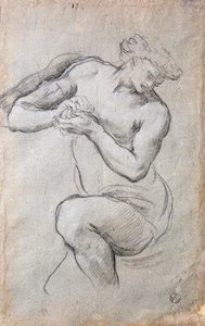 Male figure, Study for Bacchus in the Age of Silver fresco by Pietro da Cortona