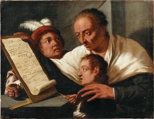 A Teacher with Two Schoolboys by Pietro della Vecchia