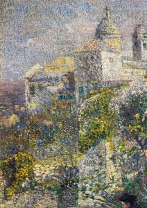April Morning in Liguria or Olives in Albaro by Plinio Nomellini