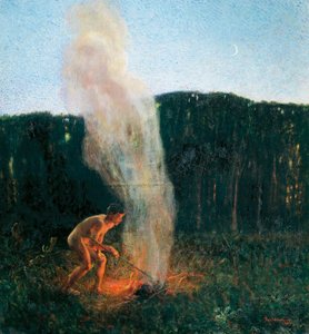 Column of smoke by Plinio Nomellini