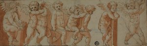 Frieze with Eight Putti by Polidoro da Caravaggio