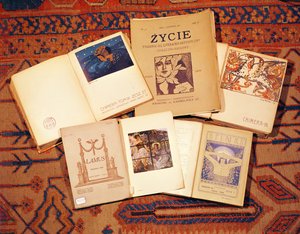 Collection of literary magazines produced in Poland c.1900 by Polish School