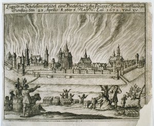 Legend of the Fire of the Two, 1672 by Polish School
