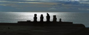 Moai Statues, Rapa Nui National Park on Easter Island, Chile