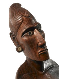 Female figure (moai papa) from Rapa Nui (Easter Island) (detail)