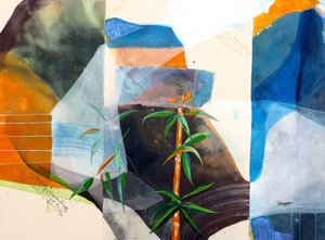 Abstract Bamboo Serenity by Poonam Choudhary