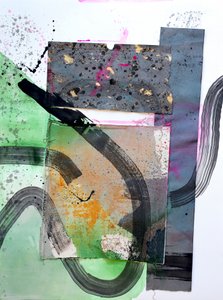 Abstract Green Swirls