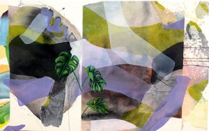 Monstera Leaf Abstract by Poonam Choudhary