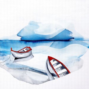 Red Boats Blue Lake by Poonam Choudhary