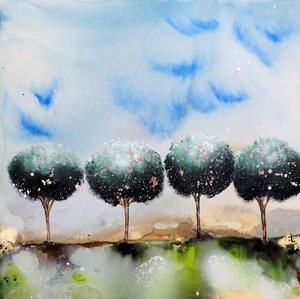 Serene Landscape Trees