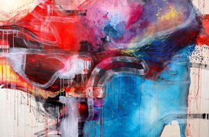Vibrant Abstract Flow by Poonam Choudhary