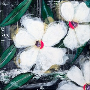 White Abstract Blooms