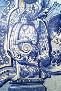 Decorative Panel Depicting an Angel, Lamego, Portugal. 1738 by Portuguese School