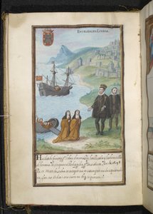 Illustration, from a history of the peregrinations of the Syon Nuns, compiled in Lisbon in the early 17th century by Portuguese School
