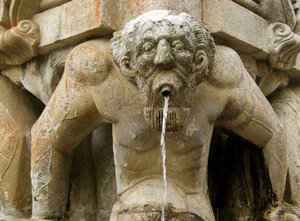 Mythical Atlas at the Base of an Obelisk, Lamego, Portugal. 1738