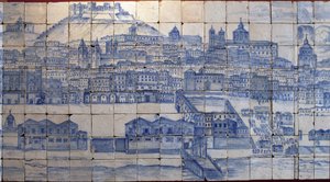 Panoramic view of Lisbon before the earthquake of 1755
