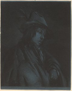 Young Man Playing the Hurdy-Gurdy by Possibly Jan Stolker