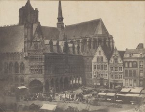 Place du Marché à Ypres by Possibly by Louis Désiré Blanquart évrard.