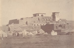 A Persian Citadel in the Environs of Sultaniye by Possibly by Luigi Pesce.