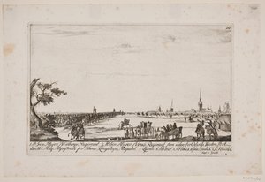 Frederik V Inspects the Regiments Outside Vestre Port in Odense by Poul Isac Grønvold