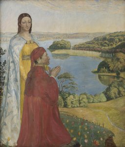 Dante and Beatrice in Paradise by Poul S. Christiansen