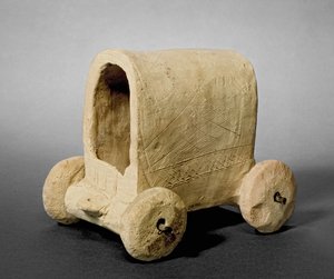 Model of a covered wagon, said to be from Hammam near Carchemish (Jerablus) Syria, c.2400-2300 BC by Prehistoric