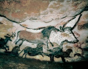 Bull, with Deer and Horse, Upper Paleolithic, from the Cave of Lascaux, France, c.17,000-15,000 BC