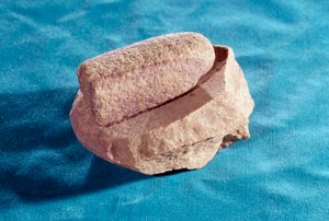 Prehistory: Grinding Stone for Salt Grinding by Prehistoric Prehistoric