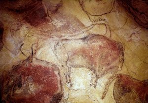 Bison at Rest (rock painting)