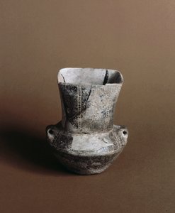 Square Opening Vase with Neolithic Graffiti