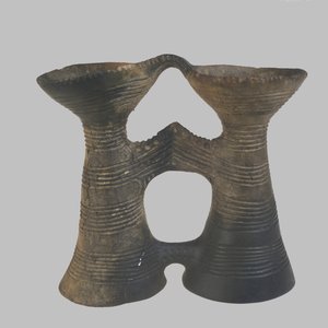 Binocular-Form Vessel, 4400-4200 BC