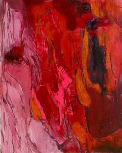 Vibrant Red Abstract by Preston Harmon
