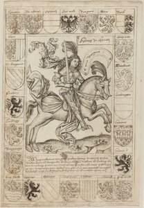 Maximilian, Duke of Austria, on Horseback by Primary Master of the Strassburg Chronicle