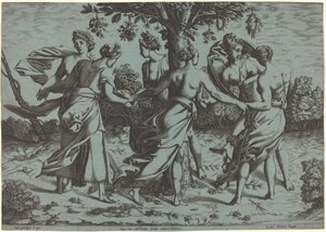 Dance of the Dryads by Probably French 16th Century after Pierre Milan after Rosso Fiorentino