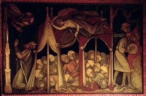 The History of Hezekiah, Reconstruction of a Wall Painting Originally in the Painted Chamber of the Palace of Westminster by Professor Ernest Tristram
