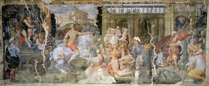 Pope Sylvester and Emperor Constantine stories, hall, Palazzina della Viola, Bologna, Italy