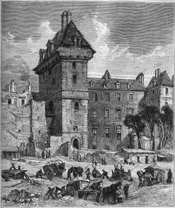 View of the Tower of Jean Without Fear, Last Vestige of the Hotel de Burgundy, Paris
