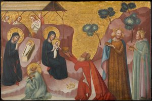 The Nativity and the Adoration of the Magi, circa 1325-1330 by Pseudo Jacopino di Francesco