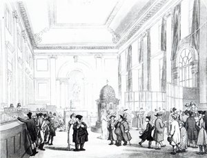 Bank of England, Great Hall, from Ackermann