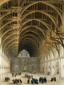 Westminster Hall, engraved by J. Bluck, pub. by R. Ackermann