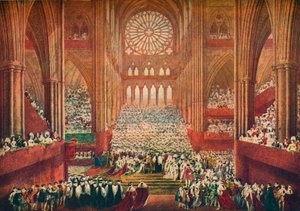 The Coronation of King George IV in Westminster Abbey, London, 1821
