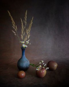 Autumn Apples and Vase