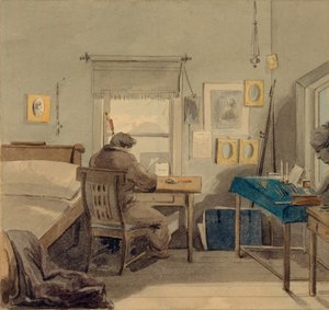 At work in the Pavel Nashchokin House by Pyotr Fyodorovich Sokolov
